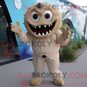 Mascotte de Piranha beige...