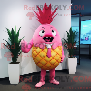 Costume mascotte d aas rose...