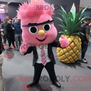 Pink aas maskot kostume...