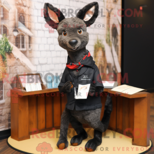 Sort rådyr maskot kostume...