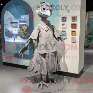 Grå Archeopteryx maskot...