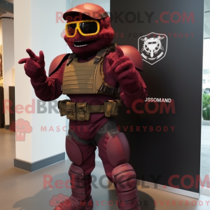 Maskotdraktfiguracja Maroon...