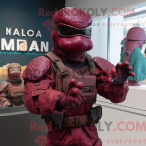 Maroon Marine Recon máscara...
