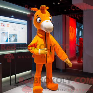 Orange Giraffe maskot...
