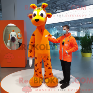 Orange Giraffe maskot...