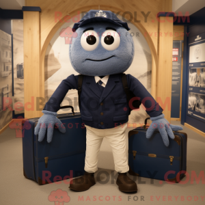 Navy Spider maskot kostume...