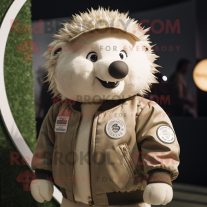 Cream Hedgehog mascotte...