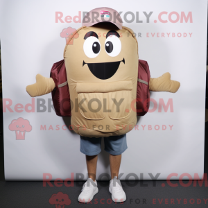 Tan Steak maskot kostume...