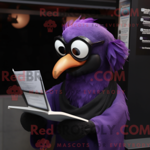 Purple Crow-mascottekostuum...