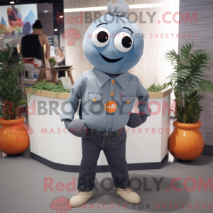 Grå mandarin maskot kostume...