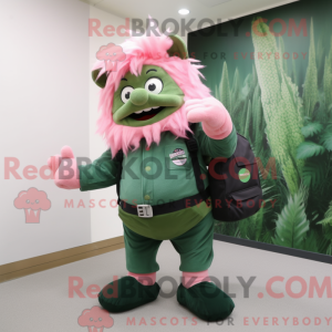 Disfraz de mascota verde...