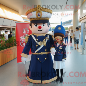 Navy King mascot costume...