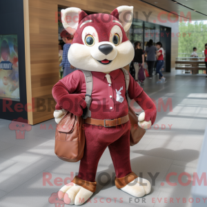 Maroon Marten maskot drakt...