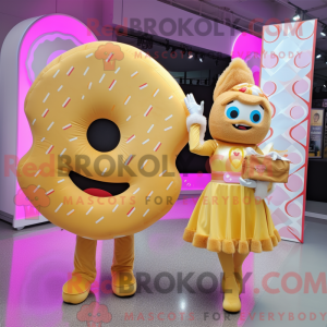 Gold Donut maskot kostume...