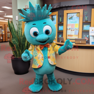 Teal Pineapple mascot...