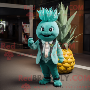Teal Pineapple mascot...