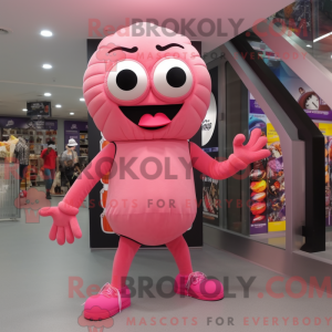 Postava maskota růžového...