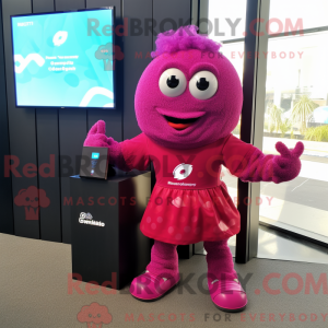 Magenta Cod mascottekostuum...