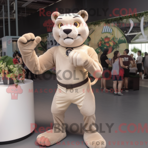 Beige Panther maskot...