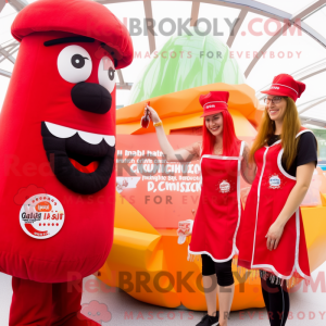 Rode Currywurst mascotte...