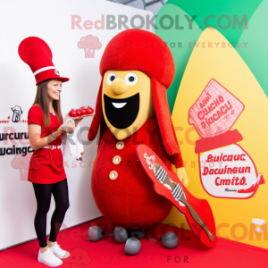 Rode Currywurst mascotte...