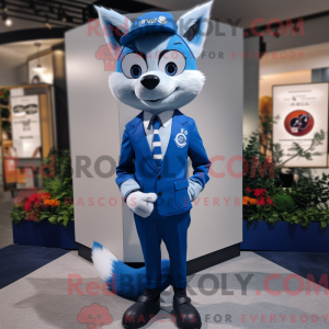 Blue Fox-maskotdraktfigur...