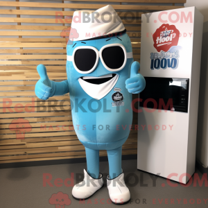 Sky Blue Bbq Ribs maskot...