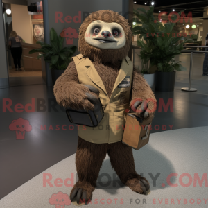 Brun dovendyr maskot...
