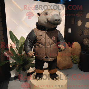 Brun Glyptodon maskot...