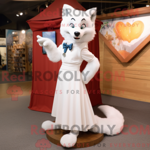 White Fox maskot kostyme...