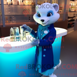 Blå Ilder maskot kostume...
