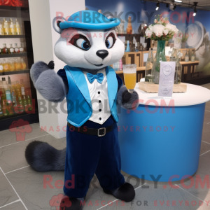 Blue Ferret mascot costume...