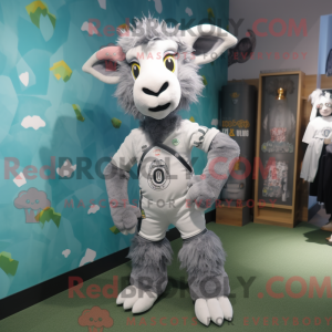 Grijze geit mascottekostuum...