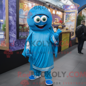Blå Falafel maskot kostume...