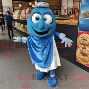 Blå Falafel maskot kostume...