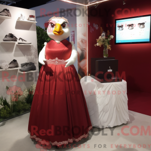 Maroon Dove mascottekostuum...