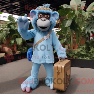 Sky Blue Baboon mascot...