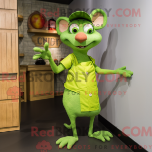 Limegrøn Ratatouille maskot...
