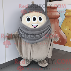 Gray Hamburger mascot...