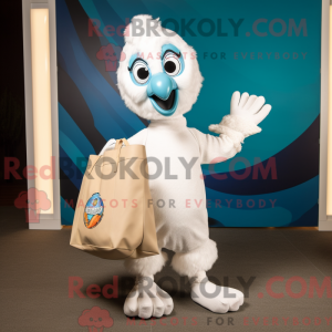 Weißer Pfau Maskottchen...