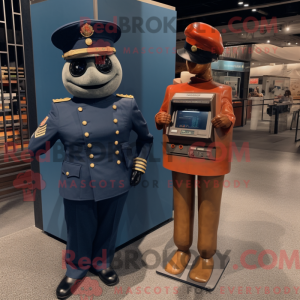 Rust Navy Soldier mascot...