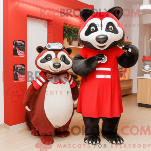 Red Badger maskot kostume...