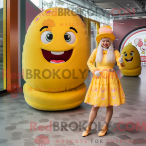 Yellow Donut mascot costume...