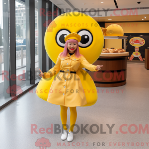 Yellow Donut mascot costume...