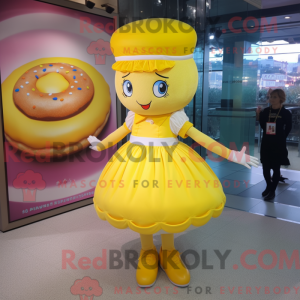 Yellow Donut mascot costume...