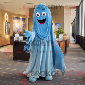 Blue Ghost mascot costume...