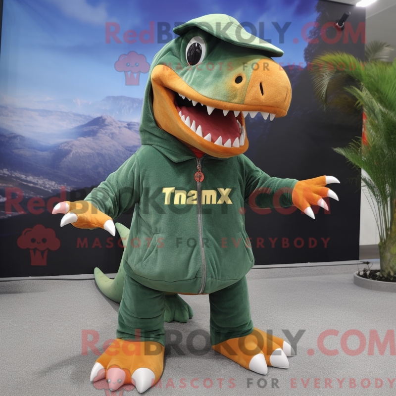 Fantasia de mascote T-Rex com terno e gorros - Mascotes T Rex - REBROKO_330897 - RedBrokoly.com