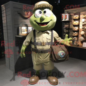 Postava maskota Olive Green...