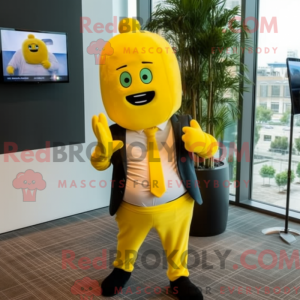Gele biet mascottekostuum...