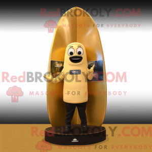 Gold Surfboard mascot...